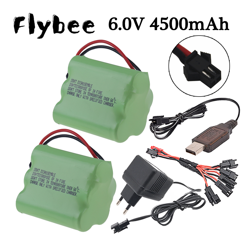Rc Hobby Boat - Set pengisi daya 6v 4500mAh, baterai