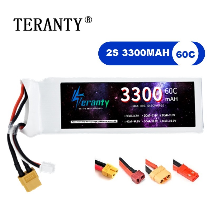 Rc Hobby Boat - 2S 7.4V baterai LiPo 3300mAh 60C
