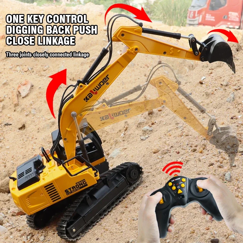 Rc Hobby Excavator - Huina Rc Ekskavator 1/24 9Ch Mobil