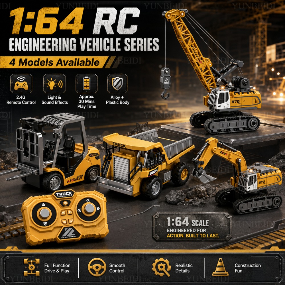 Rc Hobby Excavator - Mobil Mini Alloy Remote Control 1:64